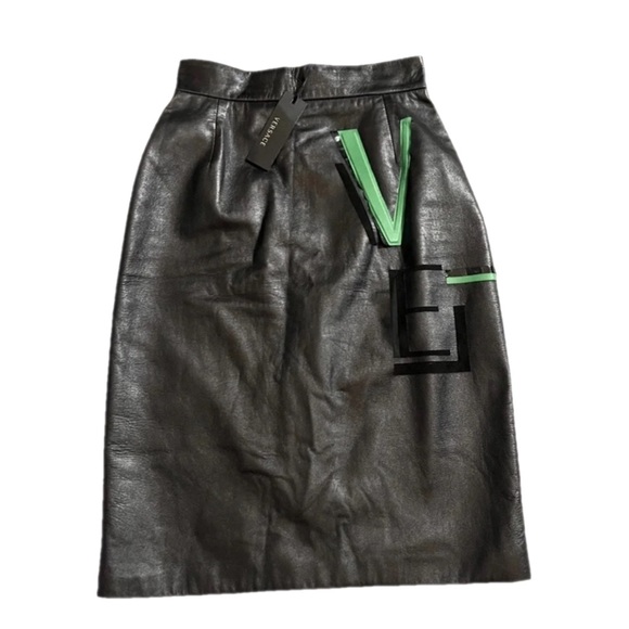 Versace Dresses & Skirts - NWT Versace leather skirt size 38 which is a size 0.